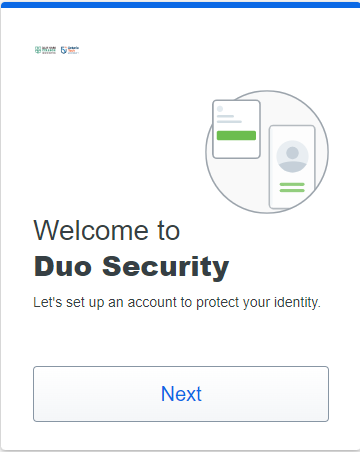 Welcome to Duo security prompt